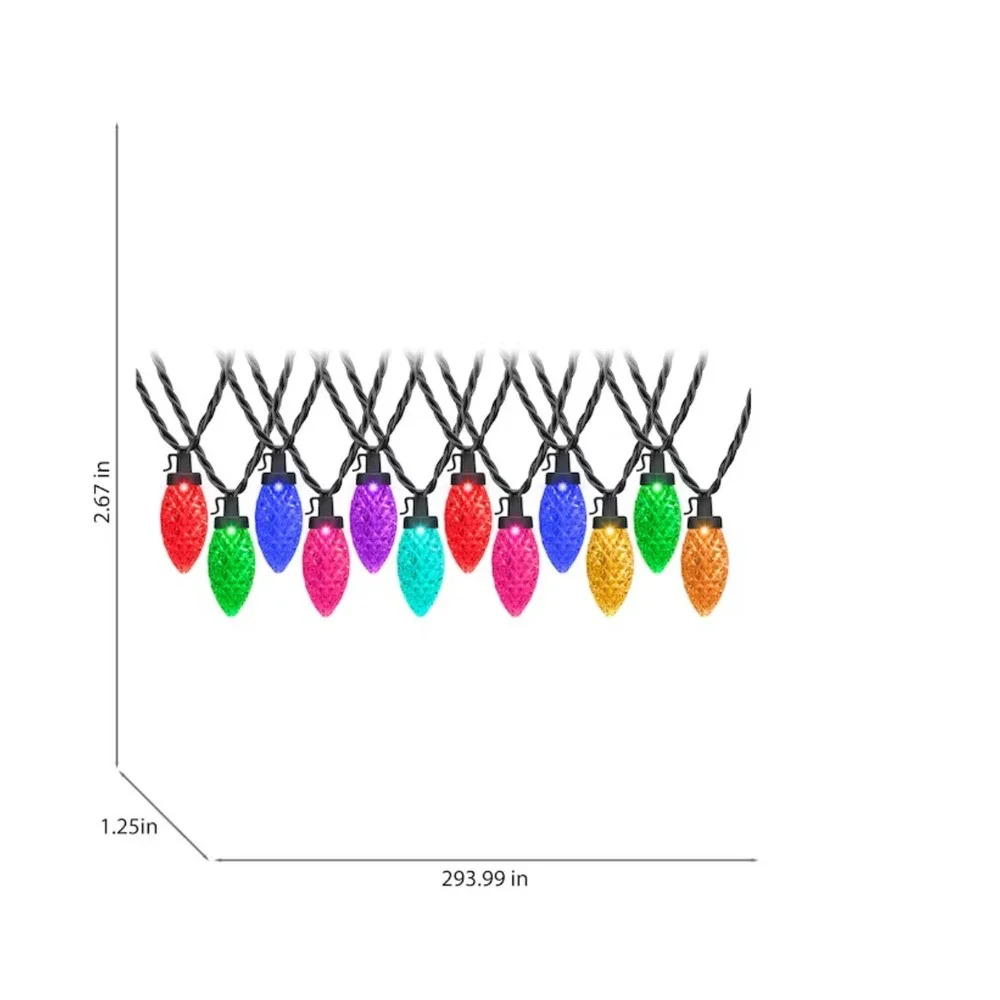 Gemmy Lightshow 24 Light 23 ft C9 Color Motion‎ Multicolor LED Lights